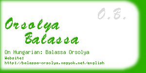 orsolya balassa business card